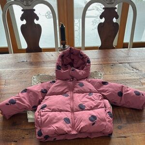 Zara Dusty Rose Puffer Jacket size 18 -24 Months.